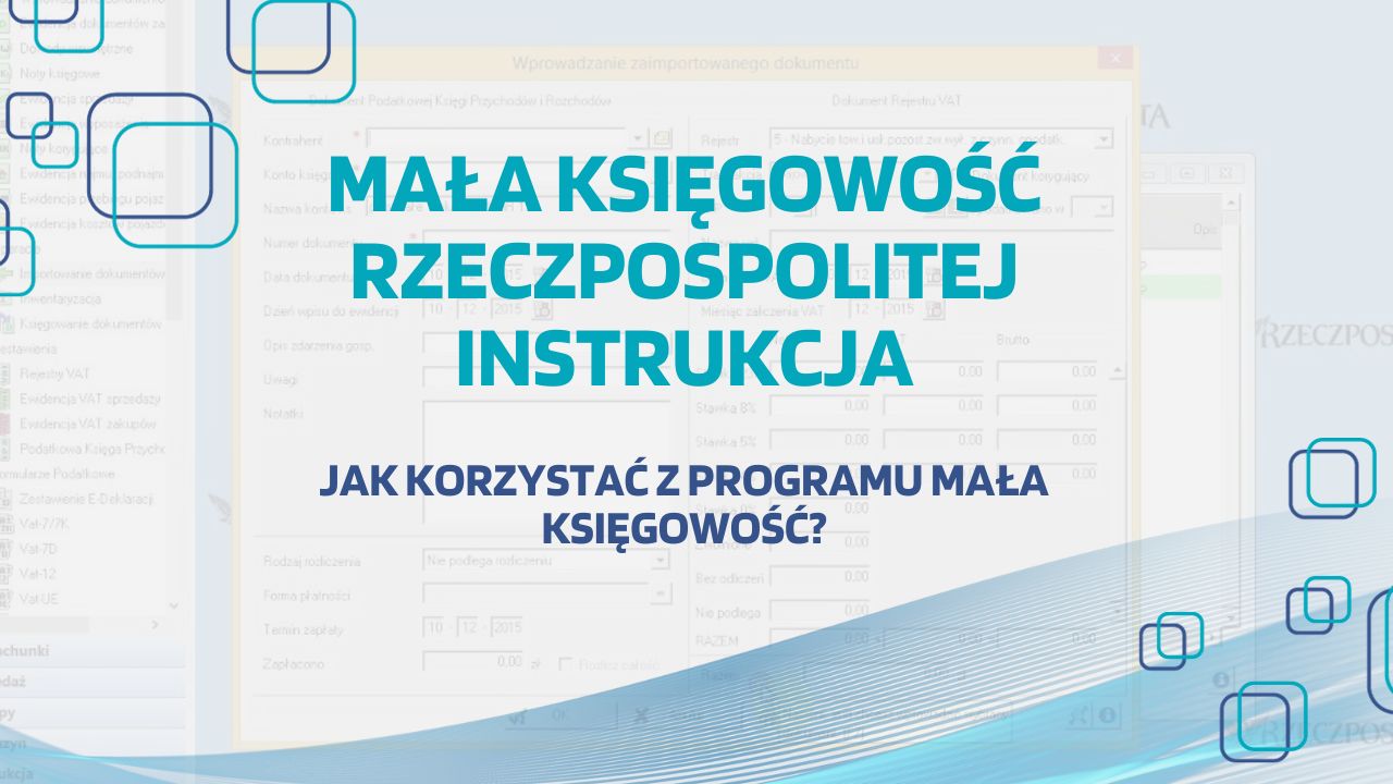 Jak Korzystać Z Programu Mała Księgowość Rzeczpospolitej 3321